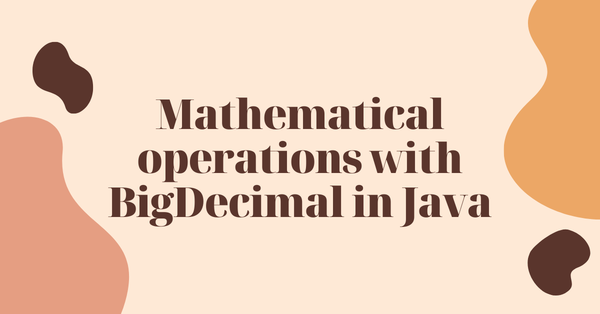 Mathematical Operations in Java